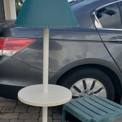 Patio floor lamp, PVC, multiple light settings