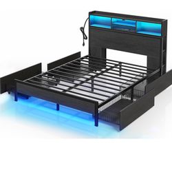 Brand New Full Bed Frame With Drawers