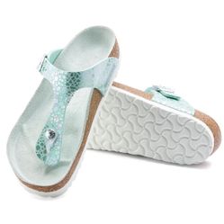 Birkenstock Gizeh BS Metallic Stones Aqua New $75 Size 37