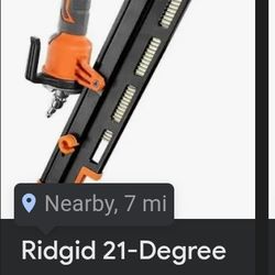 RIDGID NAIL GUN  21-Degree 3-1/2 in. Round Head Framing Nailer