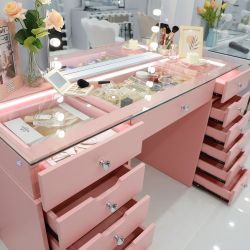 ✅️✅️Vanity Desk - 13 Storage Drawers - Pink✅️(Mirror Not Included)