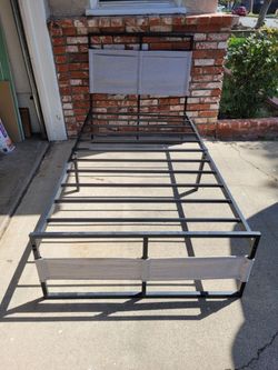 Metal platform bed twin size