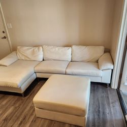 Sofa With Ottoman And Table