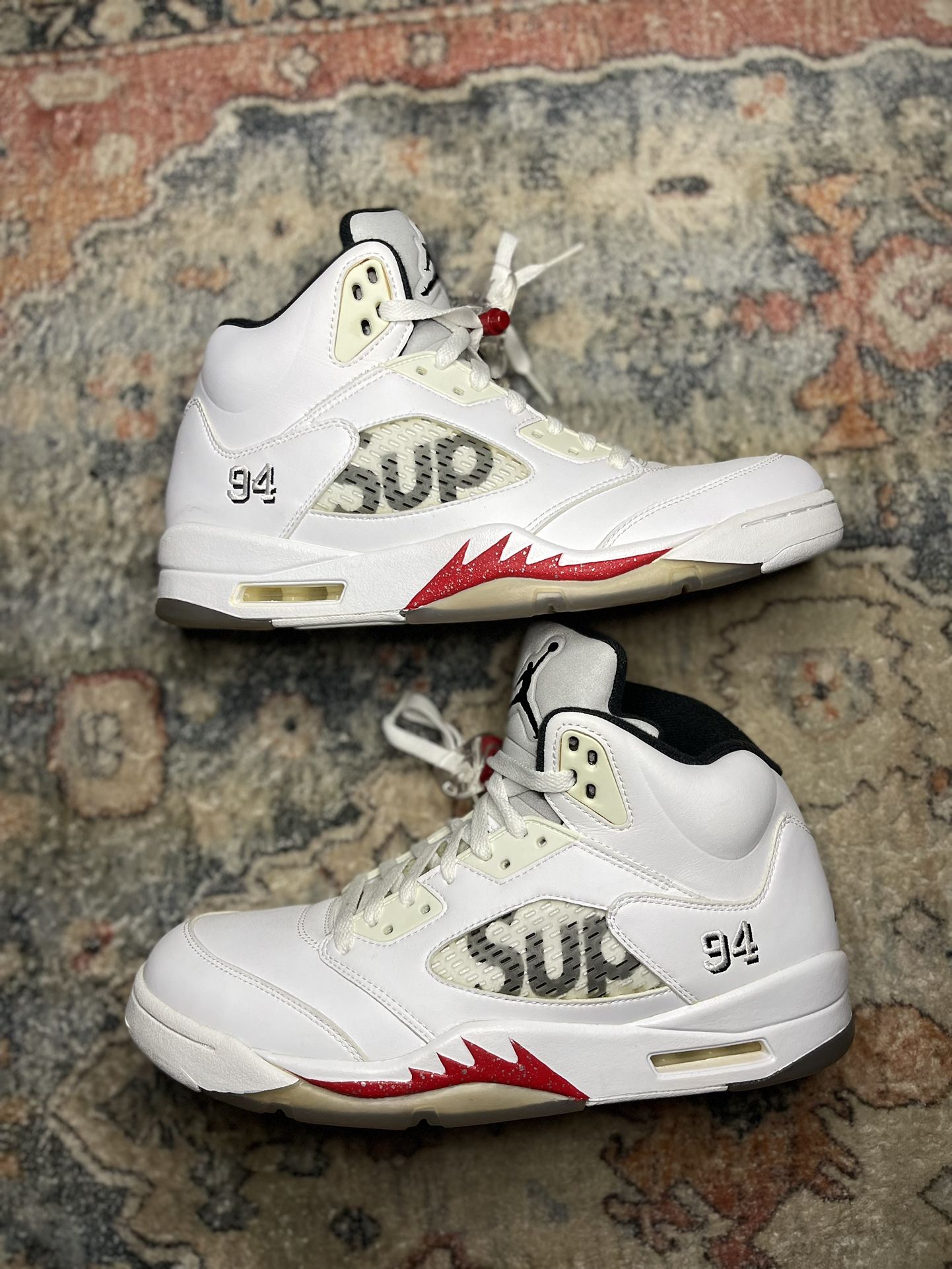 Supreme X Jordan 5 White 