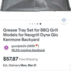 BBQ Grill Replacement Grease Tray - Adjustable Length 