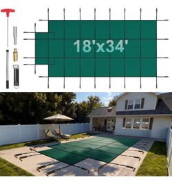 ❤️‍🔥 Pool Safety Cover Fits 16x32ft Rectangle Inground Pools,