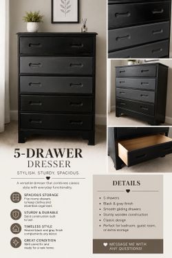 Stylish 2 tone dresser