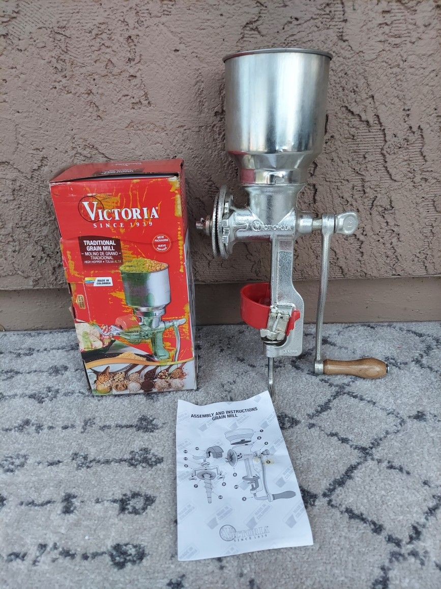 Victoria Corn/Grain Mill, Cast Iron, New With Box