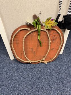 arge Rustic Wooden Pumpkin Fall Décor 🎃