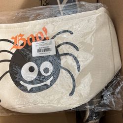 Aimeril Halloween Trick or Treat Bucket Witch Pumpkin Candy Bag Tote Bag Halloween Party Favor Bags #03 Halloween Black Spider One Size MPE393