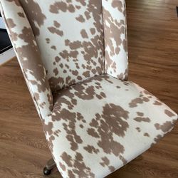 Cow Print Rolling Chair