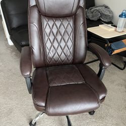 Leather Office Chair - Brown