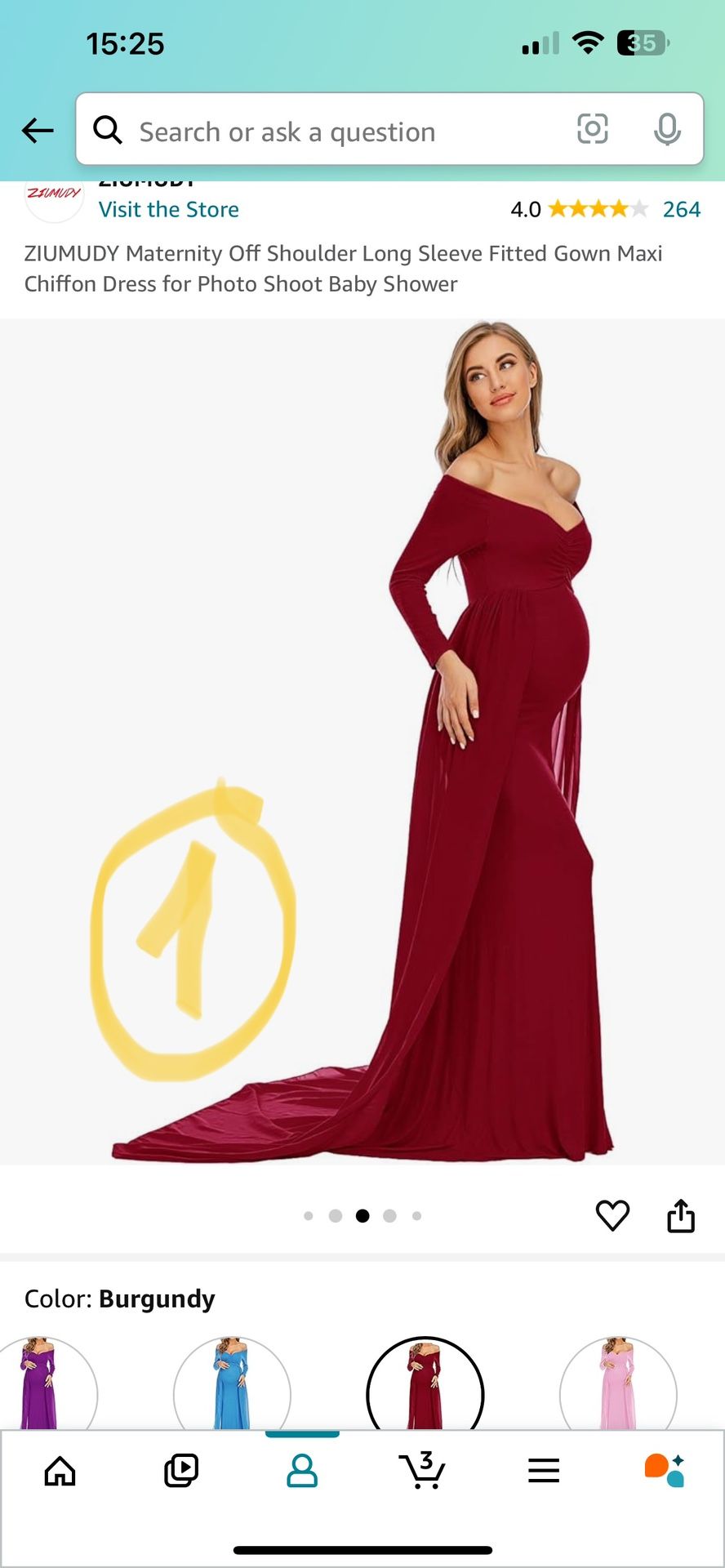 Maternity Dress for Photoshoot and Baby Shower