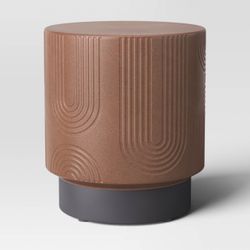 Geometric Terrafab Accent Table Brown