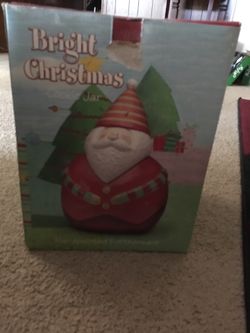 Bright Christmas Santa cookie jar