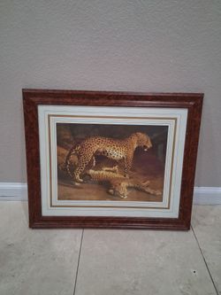 Framed Cheetah Artwork 
