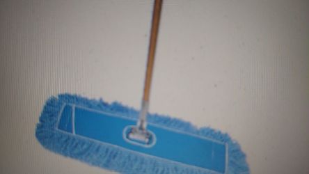 Boardwalk Looped-End Dust Mop Kit, 36 x 5, 60" Metal/Wood Handle, Blue/Natural