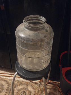 Large Clear Glass Storage Jar