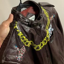 Custom Hand Paint Leather Jacket (not For Sale)