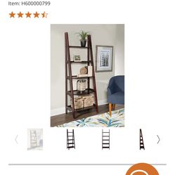 Brown Ladder Bookshelf