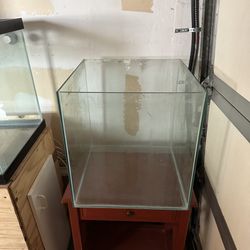 25 Gallon Frameless Cube Aquarium Fish Turtle Tank Terrarium
