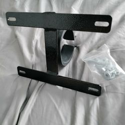 Tube bumper license plate bracket