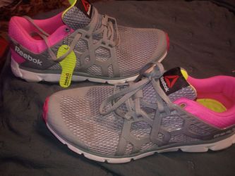 Reebok Womens Shoes Size 10 Grey And Pink Hexaffect Trainers