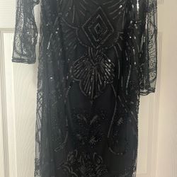 1920 Black Sequence Dress