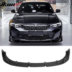 Fits 2023-2026 BMW G20 3-Series IKON Style Front Bumper Lip Spoiler Gloss Black 3PCS
