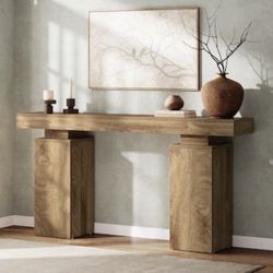 Tribesigns 63-Inch Long Console Table Farmhouse Entryway Table Behind Couch Wooden Foyer Stand Entry Station Modern Hallway Accent Furniture for Livin