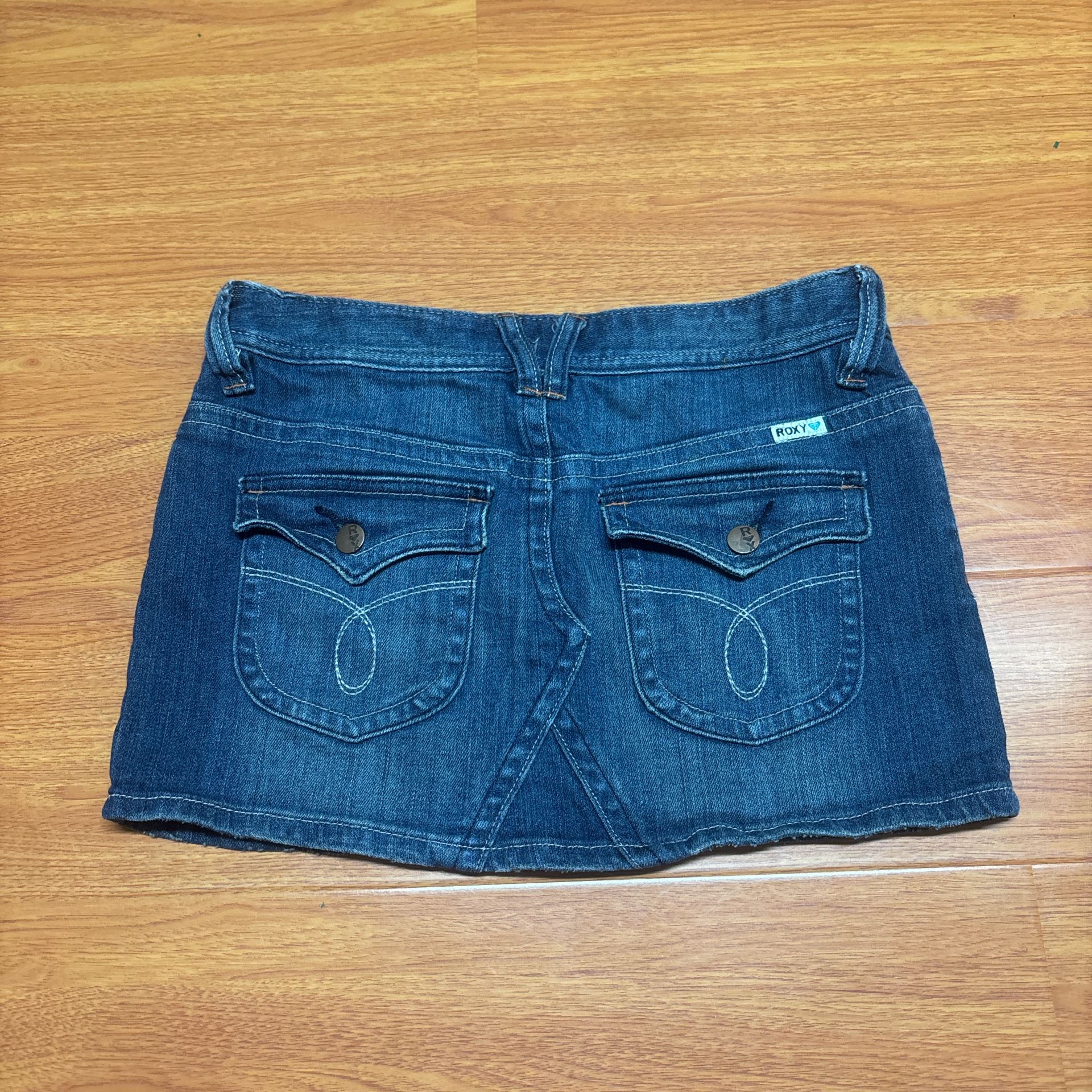 Vintage Y2K Roxy Surf Jean Mini Skirt Size 12