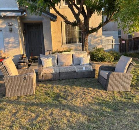 Sunbrella Fabric Outdoor Electric Recliners Patio Recliners Big And Tall Oversized Patio Furniture Sunbrella Costco Quality Patio Furniture Set New 