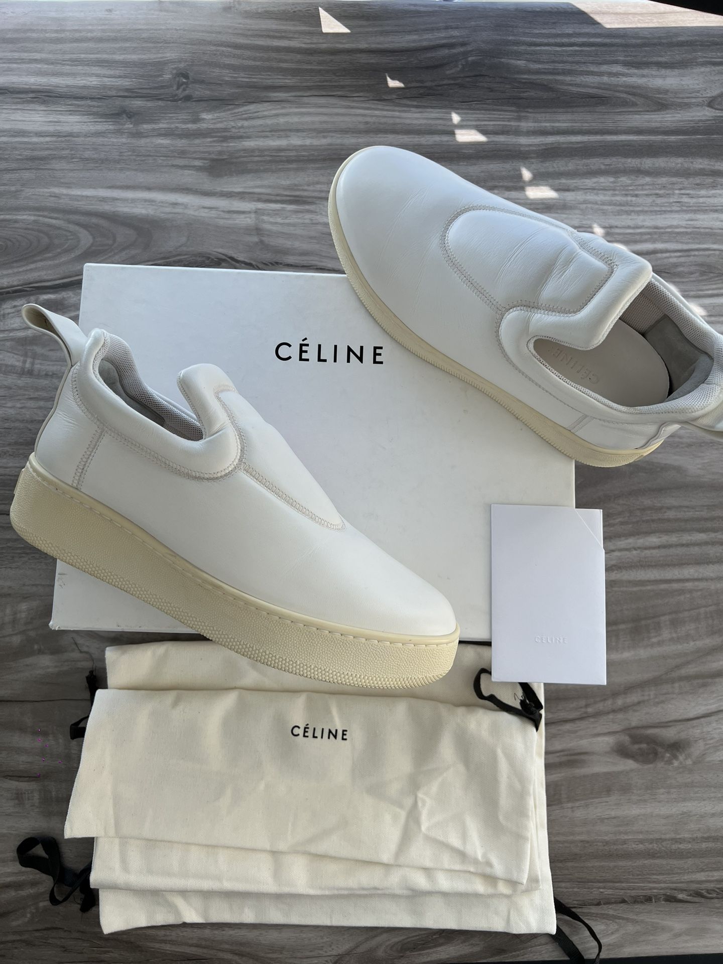 Celine Slip On Trainer Cream Sneaker Size 8 Women’s (EU 38)