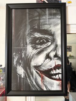 Paintings joker and Batman