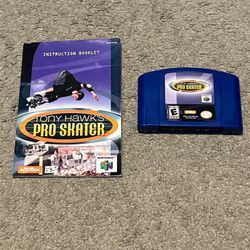 Tony Hawk's Pro Skater Nintendo 64 N64 w/ Manual Tested