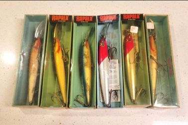 Vintage Rapala Magnum CD-18 Lot of 6 Finland Sinking Lures w Boxes RH-MAG S-MAG