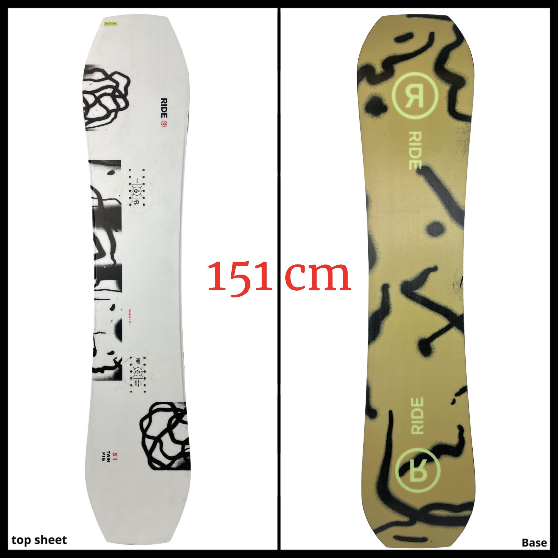 #2279 Ride Twinpig Snowboard 151 cm 2024