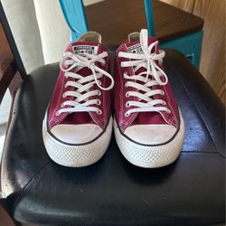 Burgundy Red Converse Chuck Taylors Low