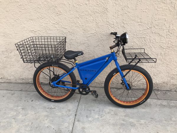 Delivery E Bike Sondors Ebike Fatty Tires With Huge Rear Basket Delivery E Bike Sondors Ebike Fatty Tires With Huge Rear Basket Front Pizza Rack