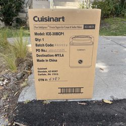 Brand new cuisinart 2 quart ice cream and sorbet maker