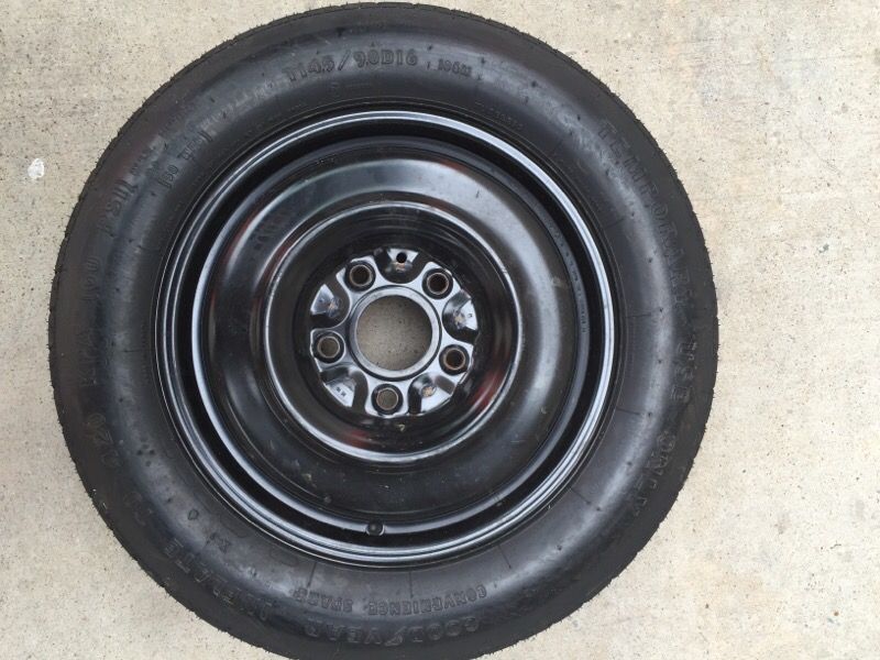 Goodyear T145/90D16 spare tire and rim