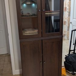 🌟 Classic Dark Brown Display Cabinet / Storage Hutch 🌟