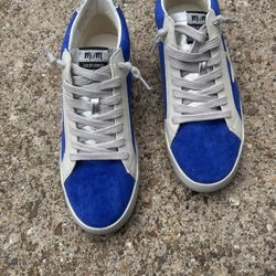 Mimi California Blue Star Sneakers Women’s 7.5 – Golden Goose Style, Glitter Heel