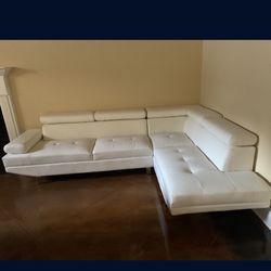 Absolute In New Condition, Modern , Sleek White Sofa 