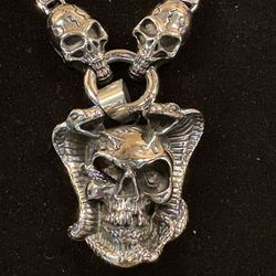 Skull Silver Necklace 