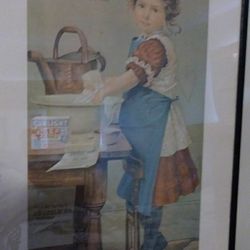 1975 framed poster from 1887 London exhibit