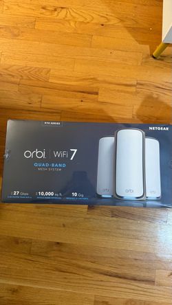 NETGEAR Orbi 970 RBE973S BE27000 WiFi 7 Mesh System 3-Pack BRAND NEW FACTORY SEALED