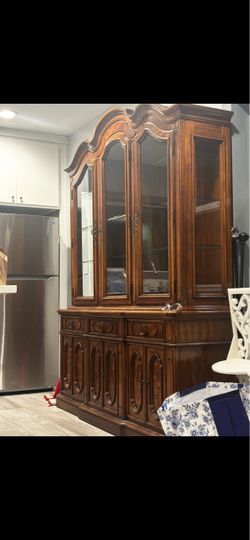 Large Wood Cabinet Hutch