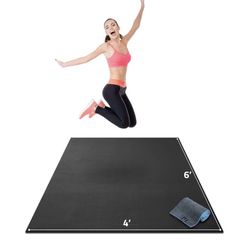 Gorilla Mats Premium Exercise Mat – 6’ x 4’ (Large, Heavy-Duty)