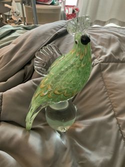 Murano Style Glass Parrot/Cockatoo 